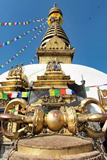 Swayambhunath Prints: Swoyambhunath Monkey Temple, Kathmandu Valley, Nepal, Asia