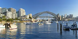 New South Wales Prints: Sydney Harbour Bridge from Lavender Bay, Sydney, New South Wales, Australia