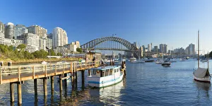 Sydney Harbour Bridge from Lavender Bay, Sydney, New South Wales, Australia