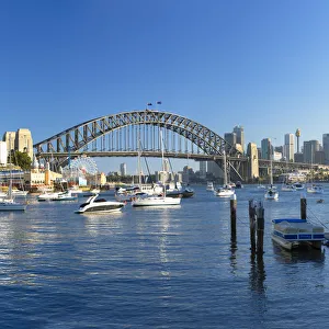 Sydney Harbour Bridge from Lavender Bay, Sydney, New South Wales, Australia