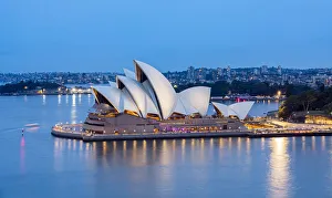 Opera House Prints: Sydney Opera House at dusk, Sydney, New South Wales, Australia