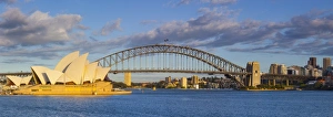 New South Wales Prints: Sydney Opera House & Harbour Bridge, Darling Harbour, Sydney, New South Wales, Australia