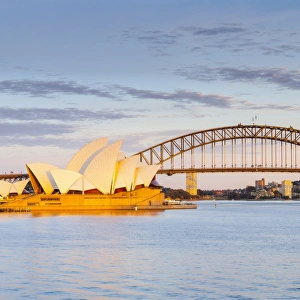 Opera House Prints: Sydney Opera House & Harbour Bridge, Darling Harbour, Sydney, New South Wales, Australia