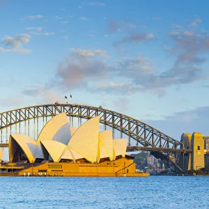 Sydney Opera House & Harbour Bridge, Darling Harbour, Sydney, New South Wales, Australia