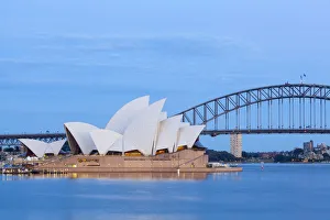 Sydney Opera House & Harbour Bridge, Darling Harbour, Sydney, New South Wales, Australia