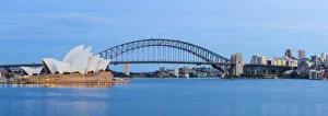 Tasman Sea Prints: Sydney Opera House & Harbour Bridge, Darling Harbour, Sydney, New South Wales, Australia