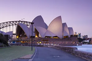 Tasman Sea Prints: Sydney Opera House & Harbour Bridge, Darling Harbour, Sydney, New South Wales, Australia