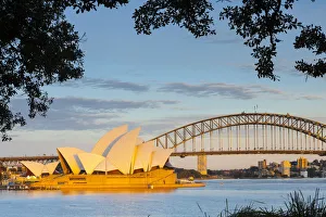 Sydney Opera House & Harbour Bridge, Darling Harbour, Sydney, New South Wales, Australia