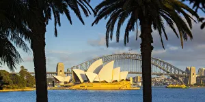 Nautical Theme Prints: Sydney Opera House & Harbour Bridge, Darling Harbour, Sydney, New South Wales, Australia