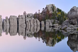Black Hills Collection: Sylvan Lake at dawn, Custer State Park, Black hills, South Dakota, USA
