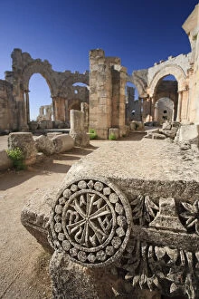 Images Dated 20th January 2010: Syria, Aleppo, the Dead Cities, Ruins of the Basilica of Saint Simeon (Qala at