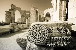 Syria, Aleppo, the Dead Cities, Ruins of the Basilica of Saint Simeon (Qala