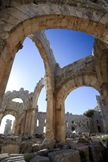 Syria, Aleppo, the Dead Cities, Ruins of the Basilica of Saint Simeon (Qala