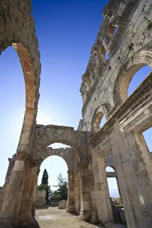 Syria, Aleppo, the Dead Cities, Ruins of the Basilica of Saint Simeon (Qala