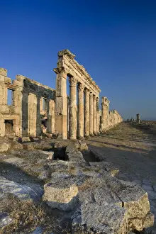 Roman Town Prints: Syria, Apamea (Afamia) Archaeological Site (founded 3rd Century BC), 2km Cardo (Roman