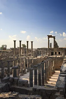Syria, Bosra, ruins of the ancient Roman town (a UNESCO site), ruins of Decumanus Syria, Bosra, ruins of the ancient Roman town (a UNESCO site), ruins of Decumanus