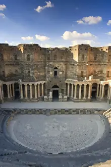 Syria, Bosra, ruins of the ancient Roman town (a UNESCO site), Citadel and Theatre