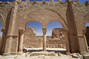Syria, Central Desert, ruins of ancient Rasafa Walled City (3rd Century AD), Basilica
