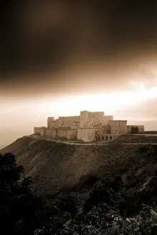 Images Dated 20th January 2010: Syria, crusaders castle of Krak Des Chevaliers (Qala at al Hosn), a UNESCO Site