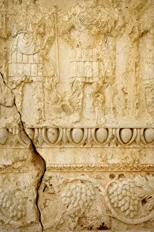 Images Dated 25th March 2010: Syria, Palmyra Ruins, (UNESCO Site), Temple of Bel, Stone Carvings