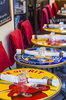 Images Dated 23rd January 2015: Table settings, restaurant, Paris, France