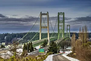 Images Dated 23rd March 2022: Tacoma Narrows Bridge, Tacoma, Washington, USA