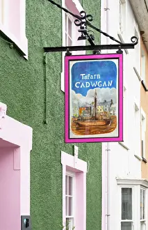 Welsh Prints: The Tafarn y Cadwgan pub in Aberaeron, Ceredigion, Wales