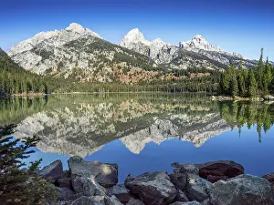 Jackson Hole Prints: Taggart Lake hiking Trail, in the Grand Teton Mountains Grand Teton National Park Wyoming