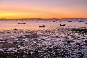 Images Dated 6th April 2022: Tagus river at low tide. On the other bank of the river is the city of Lisbon. Alcochete, Portugal