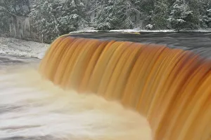 Frigid Prints: Tahquamenon Falls in early winter, Tahquamenon State Park, Michigan, USA