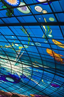Stained Glass Prints: Taiwan, Kaohsiung, Dome of light at Formosa Boulevard Station