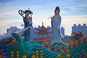North East Asia Prints: Taiwan, Kaohsiung, Lotus pond, Spring and Autumn pagodas