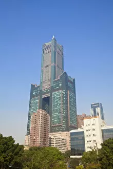 Images Dated 27th April 2012: Taiwan, Kaohsiung, Singuang Ferry Whar, View of Kaoshiung 85 Sky Tower - Tunex Sky Tower