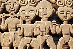 Images Dated 27th April 2012: Taiwan, Nantou, Sun Moon Lake, Ita Thao, Carvings on building