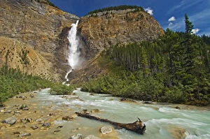 Images Dated 11th July 2023: Takakkaw Falls and the Yoho River Yoho National Park, British Columbia, Canada