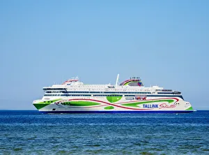 Tallinn Prints: Tallink Shuttle Ferry arriving to Tallinn, Estonia