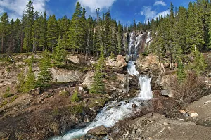 Tangle Falls along the Icefields Parkway, Jasper National Park, Alberta, Canada