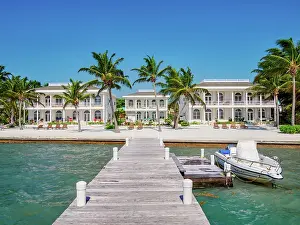Cayo Ambergris Prints: Tara Del Sol Resort at the waterfront of San Pedro Town