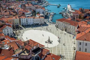 Istrian Prints: Tartini Square (Tartinijev trg), Piran, Slovenia