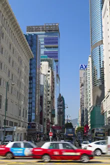Tsim Sha Tsui Gallery: Taxis passing Nathan Road, Tsim Sha Tsui, Hong Kong