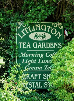 Tavern Prints: Tea Gardens, Litlington, Wealden District, East Sussex, England, United Kingdom