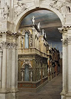 Images Dated 17th December 2009: Teatro Olimpico (Olympic Theatre, 1580-1585 by Andrea Palladio), Vicenza, Veneto, Italy