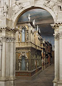 Images Dated 17th December 2009: Teatro Olimpico (Olympic Theatre, 1580-1585 by Andrea Palladio), Vicenza, Veneto, Italy