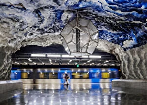 Images Dated 1st February 2022: Tekniska hogskolan metro station, Stockholm, Stockholm County, Sweden