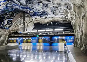Images Dated 1st February 2022: Tekniska hogskolan metro station, Stockholm, Stockholm County, Sweden