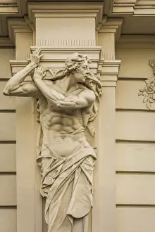 A telamon (male figure used on a column), Vienna, Austria