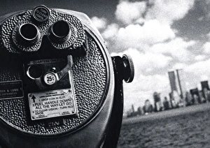Liberty Island Prints: Telescope, New York