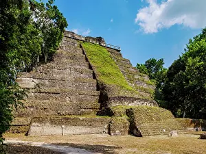 Step Prints: Temple 216, East Acropolis, Yaxha Archaeological Site, Peten Department, Guatemala