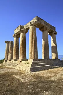 Images Dated 20th July 2018: Temple of Apollo, Corinth, The Peloponnese, Greece, Southern Europe