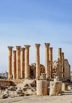 Jerash Prints: Temple of Artemis, Jerash, Jerash Governorate, Jordan